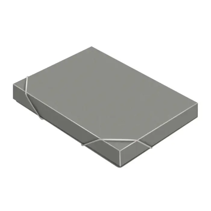 Папка-короб на резинке А4, 500 мкм, Calligrata, корешок 25 мм, до 230 листов, тиснение &laquo;песок&raquo;, серая