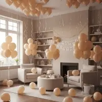 Воздушные шары латексные 12", белый песок, набор 100 штук