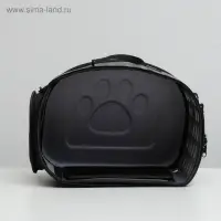 Складная сумка - переноска, 43.5&times;28&times;33 см, с отдельным входом, материал EVA, серая