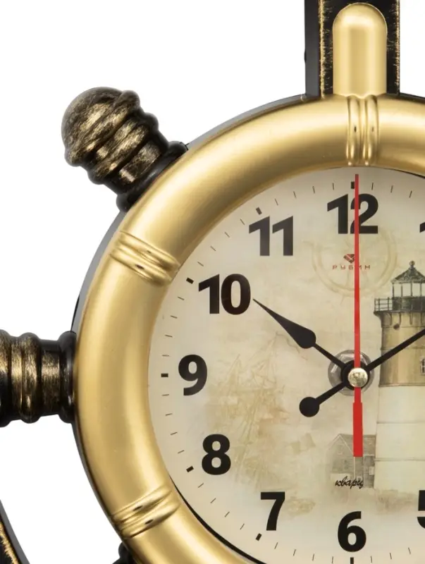 Часы настенные интерьерные &laquo;Якорь&raquo;, бесшумные, плавный ход, 38&times;28.5 см, d=12 см, бронзовые