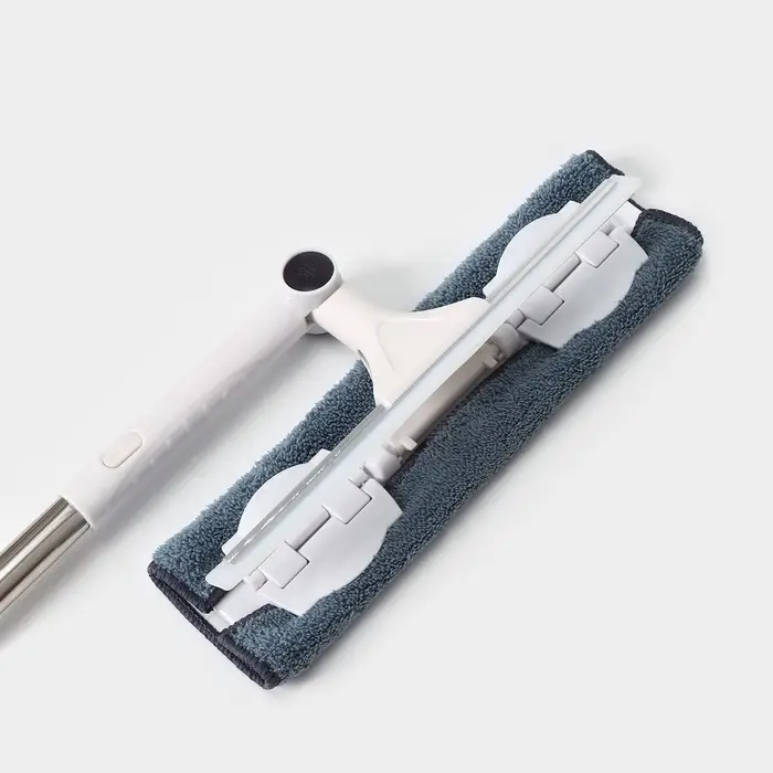 Окномойка бабочка, стальная телескопическая ручка, микрофибра, поворот на 180&deg;, 27&times;7&times;114(137) см