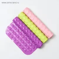 Коврик противоскользящий в ванну Доляна &laquo;Пузырьки&raquo;, на присосках, 39&times;101 см, МИКС