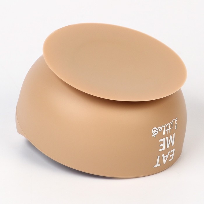 Тарелка детская, на присоске 350мл., M&B, 12х8х5, бежевый Тарелка детская, на присоске 350мл., M&B, 12х8х5, бежевый