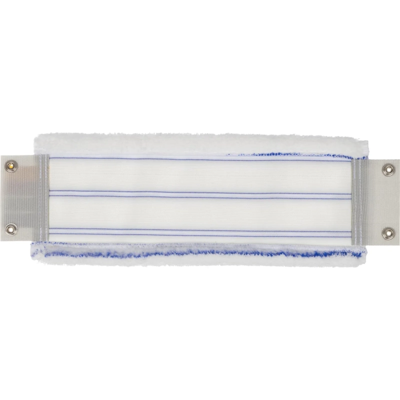 Насадка МОП плоский 34х10см микроф+мягк абраз кнопки бел с син полос MF2185