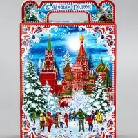 Подарочная коробка новогодняя &laquo;Кремль&raquo;. для сладких подарков, 14&times;6&times;21 см