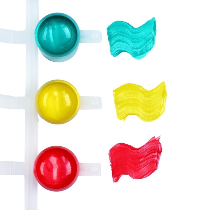 Краска акриловая, набор 6 цветов х 5 мл, WizzArt Kid, Pearl, ПЕРЛАМУТРОВЫЕ (повышенное содержание пигмента), морозостойкие Краска акриловая, набор 6 цветов х 5 мл, WizzArt Kid, Pearl, ПЕРЛАМУТРОВЫЕ (повышенное содержание пигмента), морозостойкие