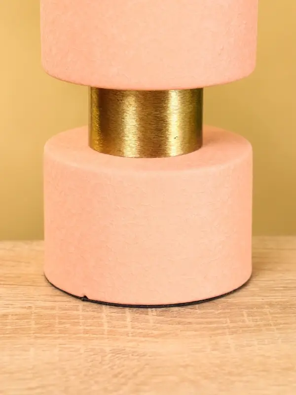 Подсвечник на 1 свечу текстурный "Пудровый" 10,5х10,5х19 см