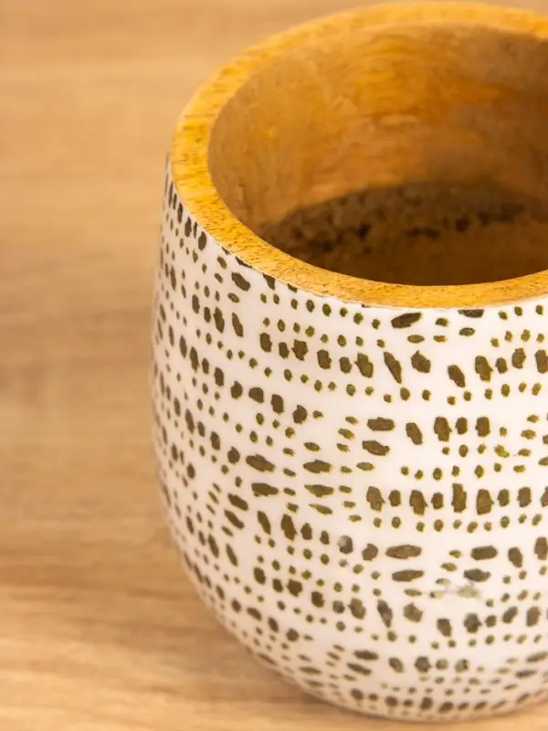 Стакан "Зебра" 10х10х10 см, дерево