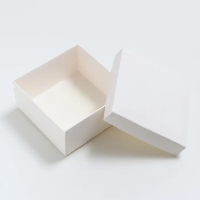 Коробка складная, крышка - дно, белая, 10&times;10&times;5 см