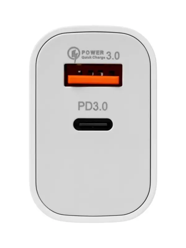 Сетевое зарядное устройство Luazon LZZ-22, USB, Type-C, 2 А, белое