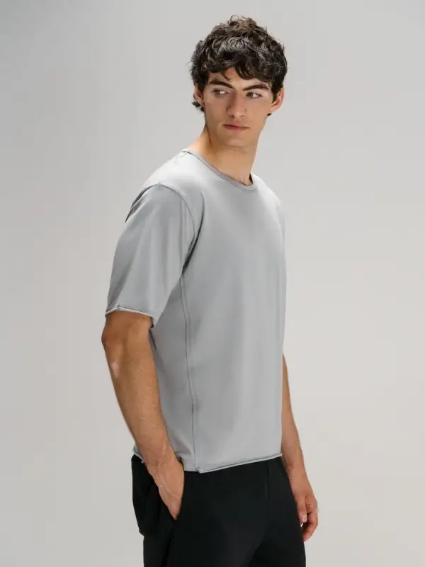 Футболка оверсайз унисекс Vozduh, светло-серая, размер XS/S Футболка оверсайз унисекс Vozduh, светло-серая, размер XS/S