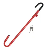 Замок противоугонный на руль автомобиля, металл, красный, 53 см