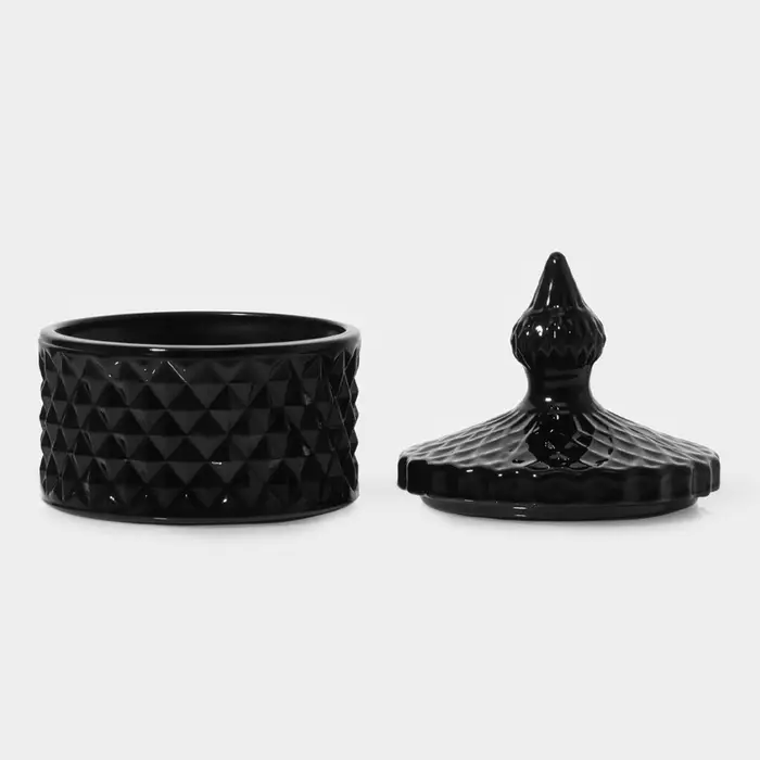 Икорница Доляна &laquo;Малифисента&raquo;, 130 мл, 8.5&times;10 см, стекло, чёрная