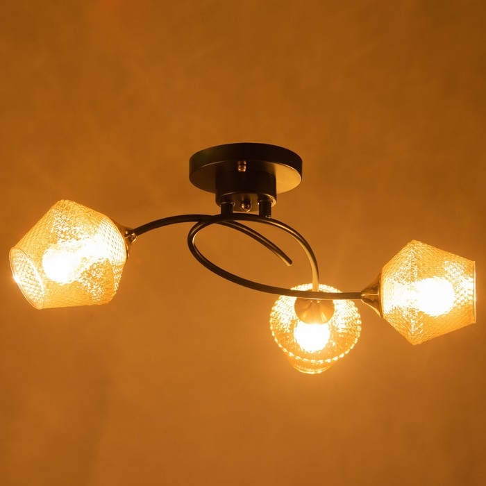 Люстра Люстра "Изота" 3хE27 40Вт черный 38х38х28 см BayerLux