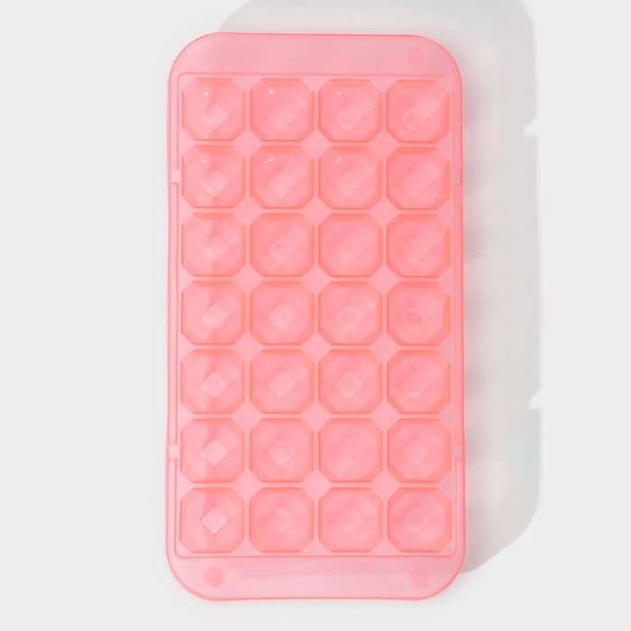 Форма для льда «Сапфир», 28 ячеек, 24×12,7×2 см, цвет МИКС Форма для льда «Сапфир», 28 ячеек, 24×12,7×2 см, цвет МИКС