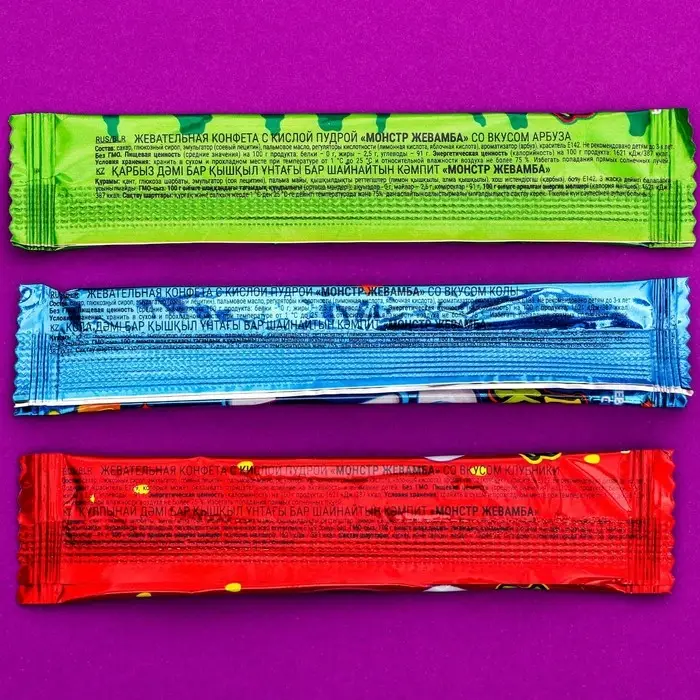 Хеллоуин. Жевательная конфета «Монстр Жевамба» ассорти, 8 г Хеллоуин. Жевательная конфета «Монстр Жевамба» ассорти, 8 г