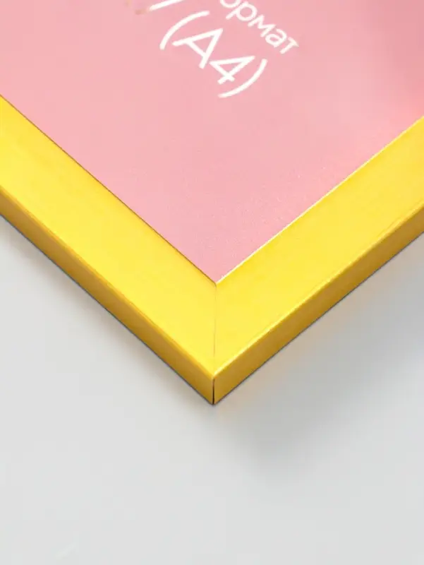 Фоторамка для фото 21х29,7 см (А4) "Oframe", пластик, золото, (пластик экран)