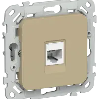 FLITE Розетка компьютерная RJ45 категория 5Е UTP РК5е-1-0-ФлХ хаки IEK