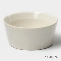 Салатники Magistro Whitewarm, 380/700/1.2 л, d=12/16/20.5 см, набор 3 шт., фарфор, белые