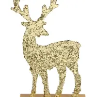 Декор новогодний Лесная мастерская &laquo;Яркий олень&raquo; золотой, 6&times;14&times;24 см