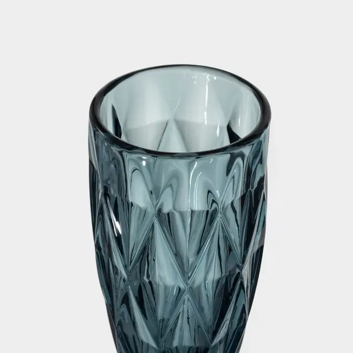 Бокалы для шампанского Magistro &laquo;Круиз&raquo;, 160 мл, 7&times;20 см, стекло, синие, набор 2 шт.