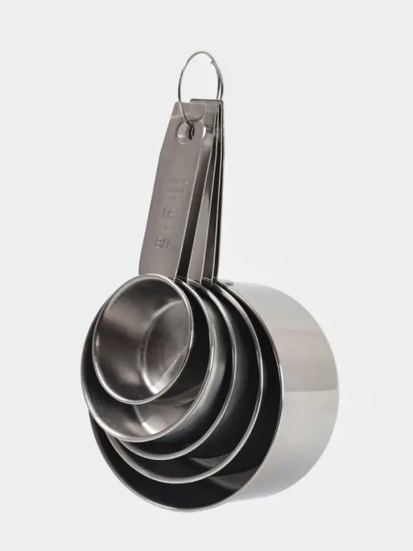 Набор мерных ложек Доляна &laquo;Кристалл&raquo;, 5 шт.: 30/60/80/125/250 мл, нержавеющая сталь, серебристый