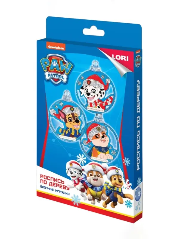 Роспись по дереву. Елочные игрушки Щенячий патруль "Гончик, Маршалл и Крепыш" Фнс-012