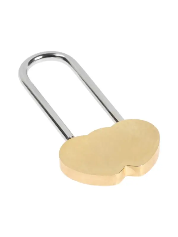 Замок навесной ТУНДРА Сердечко двойное, сувенирный, цвет золото
