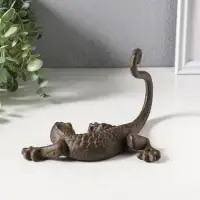Крючок настенный &laquo;Ящерица&raquo;, ключница декоративная, чугун, 20&times;15&times;11 см