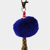 Брелок плетеный, 22 см, цв. синий Брелок плетеный, 22 см, цв. синий