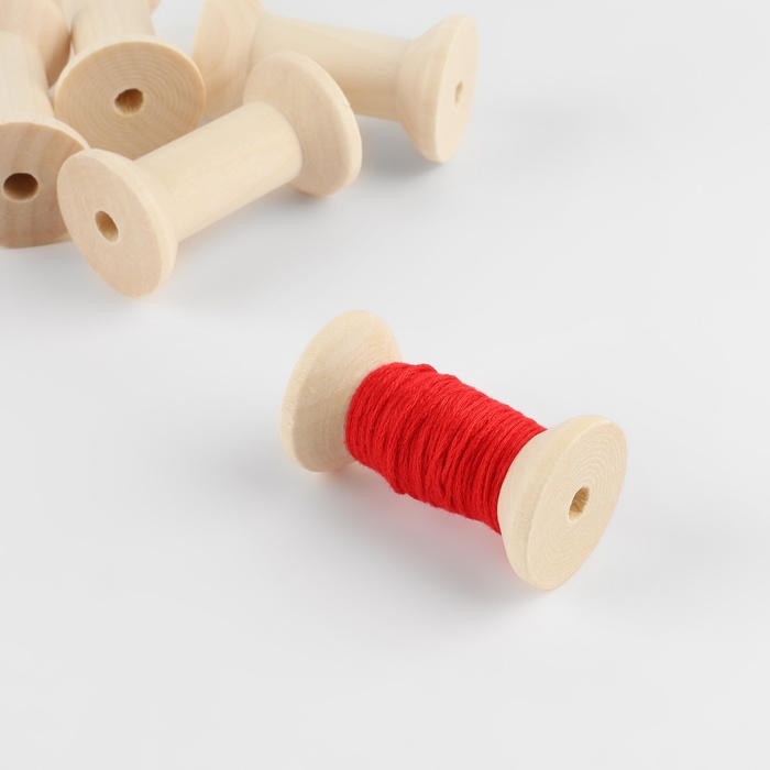 Набор деревянных катушек без покрытия, 5 шт, d = 3 × 5 см Набор деревянных катушек без покрытия, 5 шт, d = 3 × 5 см