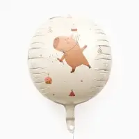 Воздушный шар фольгированный 25"  сфера &laquo;Милые капибары"