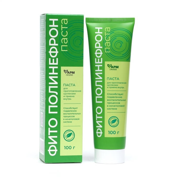 Паста Фито Полинефрон для подавления воспалений в мочеполовой системе, 100 г Паста Фито Полинефрон для подавления воспалений в мочеполовой системе, 100 г