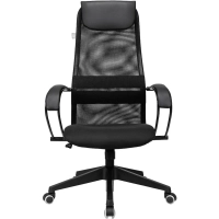 Кресло 0MX_VB_Бюрократ CH-607 черн TW-01 сетка/ткань с подгол,крест.пластик