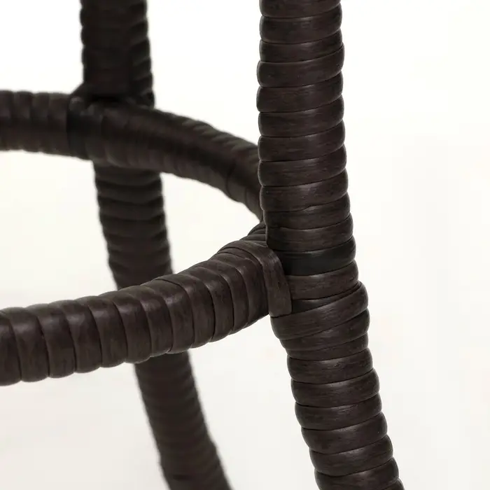 Стол садовый из искусственного ротанга, 75&times;60&times;60 см, металл, цвет венге