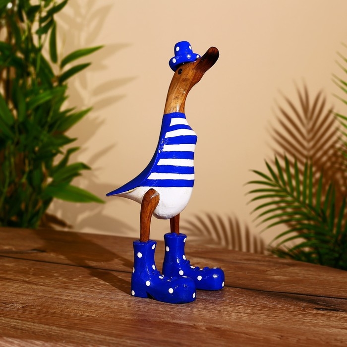 Сувенир Сувенир "Утка в синем" дерево 27 см