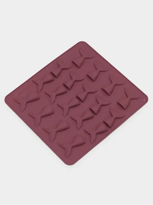 Форма для шоколада Доляна &laquo;Хвост&raquo;, силикон, 25&times;22.5&times;0.4 см, 18 ячеек (5.3&times;4 см), МИКС