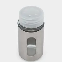 Набор для специй &laquo;Патрон&raquo;, перечница и солонка 90 мл, с металлической крышкой, стекло