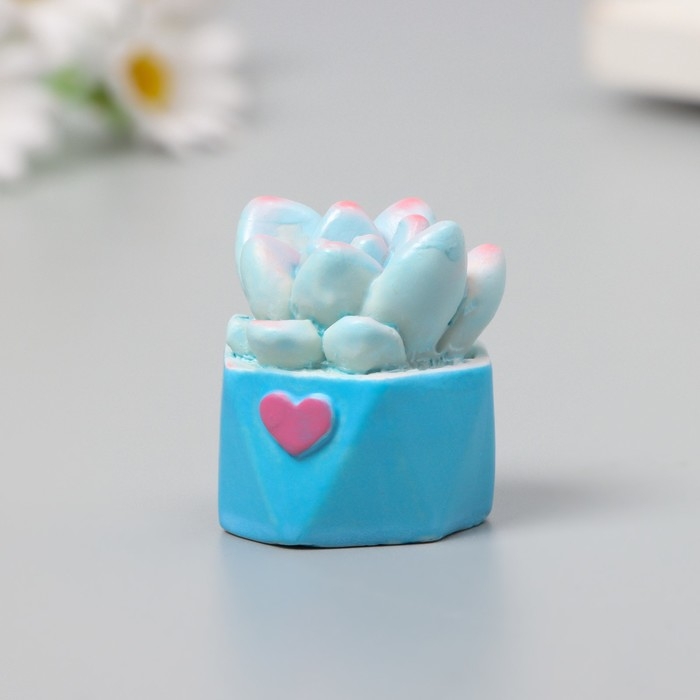 Сувенир полистоун  Сувенир полистоун "Кактус в горшочке" набор 4 шт 4х2,5х3 см