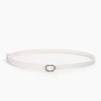 Ремень женский, узкий, 1.4&times;105 см, металлическая пряжка, белый