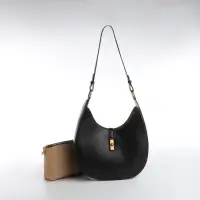 Сумка женская багет TEXTURA на молнии, 27&times;9&times;23 см, чёрная