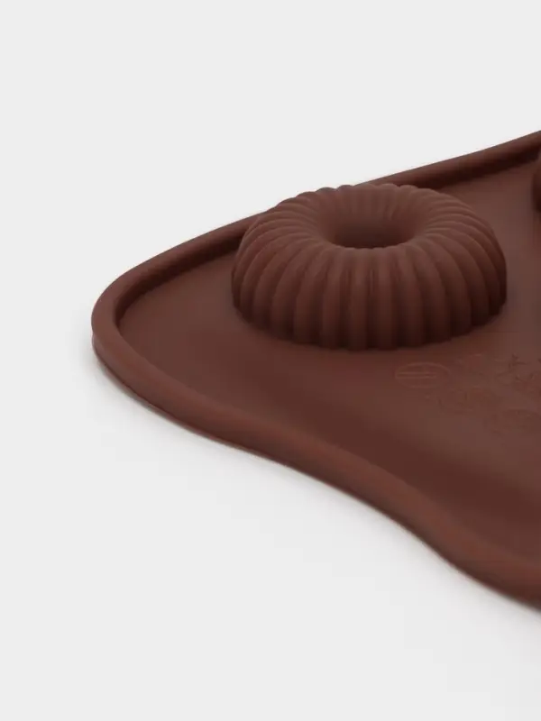 Форма для конфет и шоколада Доляна &laquo;Колечко.Риб&raquo;, силикон, 21&times;10.5&times;1.8 см, 11 ячеек, коричневая