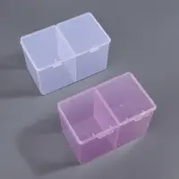 Контейнер для хранения мелочей, 2 секции, 6.7&times;12.5&times;7.5 см, МИКС