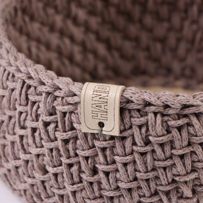 Корзинка  Корзинка "Малышка", 16 х 7,5 см, кофейный, хлопок