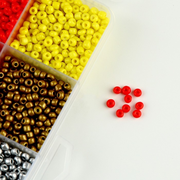 Набор для создания украшений, 24 цвета, размер 1 штуки: 3 мм., леска, ножницы, фурнитура Набор для создания украшений, 24 цвета, размер 1 штуки: 3 мм., леска, ножницы, фурнитура