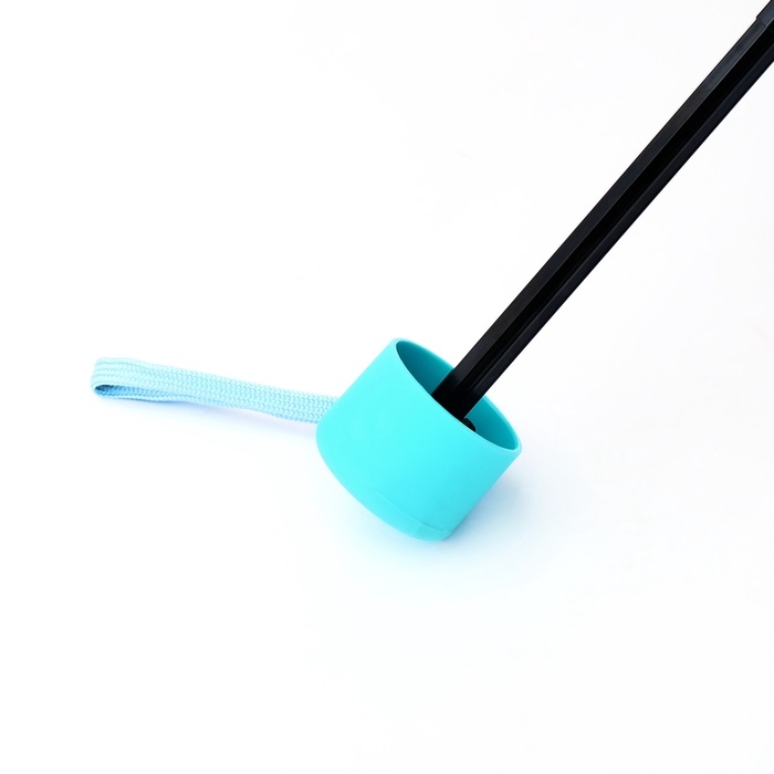 Зонт механический «Ягоды», эпонж, 4 сложения, 8 спиц, R = 49/55 см, D = 110 см, цвет голубой Зонт механический «Ягоды», эпонж, 4 сложения, 8 спиц, R = 49/55 см, D = 110 см, цвет голубой