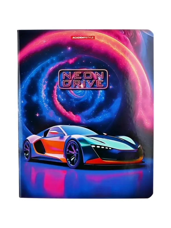 Тетрадь 48 листов, в клетку, Neon Drive, мелованный картон, МИКС Тетрадь 48 листов, в клетку, Neon Drive, мелованный картон, МИКС