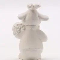Фигурка декоративная &laquo;Баран с букетом&raquo;, неокрашенная, 9&times;5&times;4 см, белая