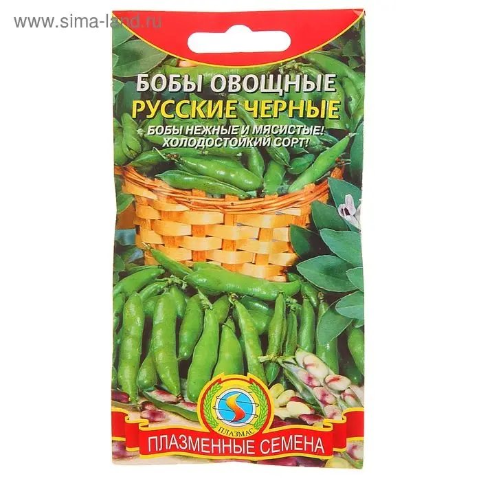 Семена Бобы Овощные  Семена Бобы Овощные "Русские черные", 5 шт