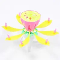 Свеча для торта музыкальная &laquo;Тюльпан&raquo;, жёлтая, 12&times;5 см